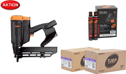 Preview: TJEP PQZ-75 GAS 3G Klammergerät inkl. 2 Boxen Klammern, 12 Gaskartuschen