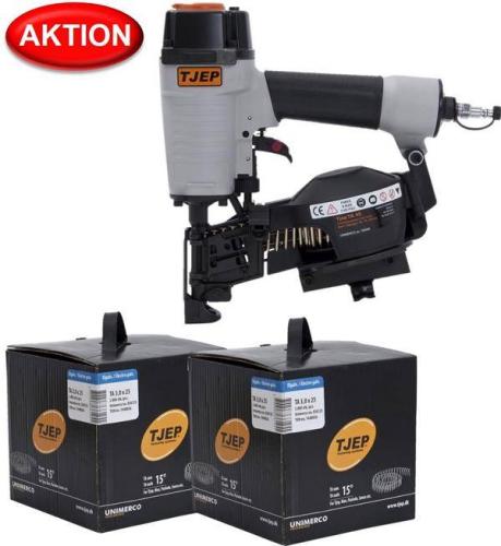 Preview: TJEP TA-45 Coilnagler Dachpappnagler inkl. 5.760 Rillennägel