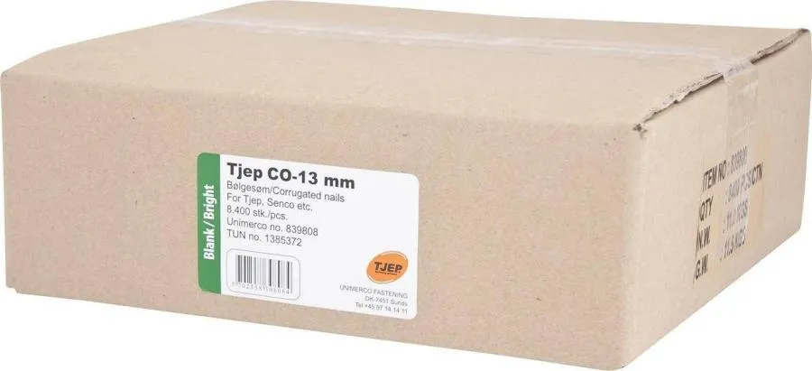 TJEP CO 25/13 Wellennägel 13mm blank