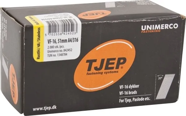 TJEP VF-16 51mm Brads Rostfrei A4